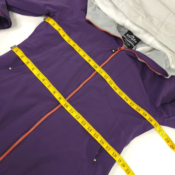 STRAFE Silver Queen WOMEN'S SIZE MED Snow Ski PURPLE Jacket Hooded Polartec - Picture 14 of 16